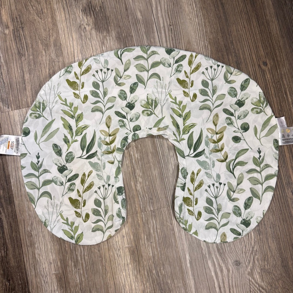 Boppy Original Nursing Pillow and Positioner Green Eucalyptus Botanical Leaf